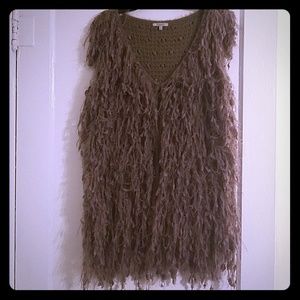 Jodifl long shaggy fringe vest